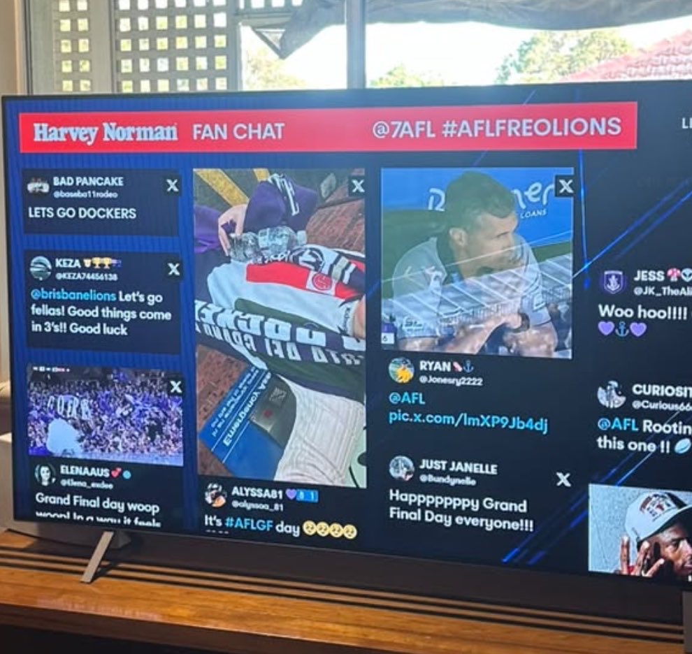 alyssaa_81's tweet photo. AHAHAHA my tweet made it to channel 7 #AFLGF https://t.co/Bn45Ldkssy