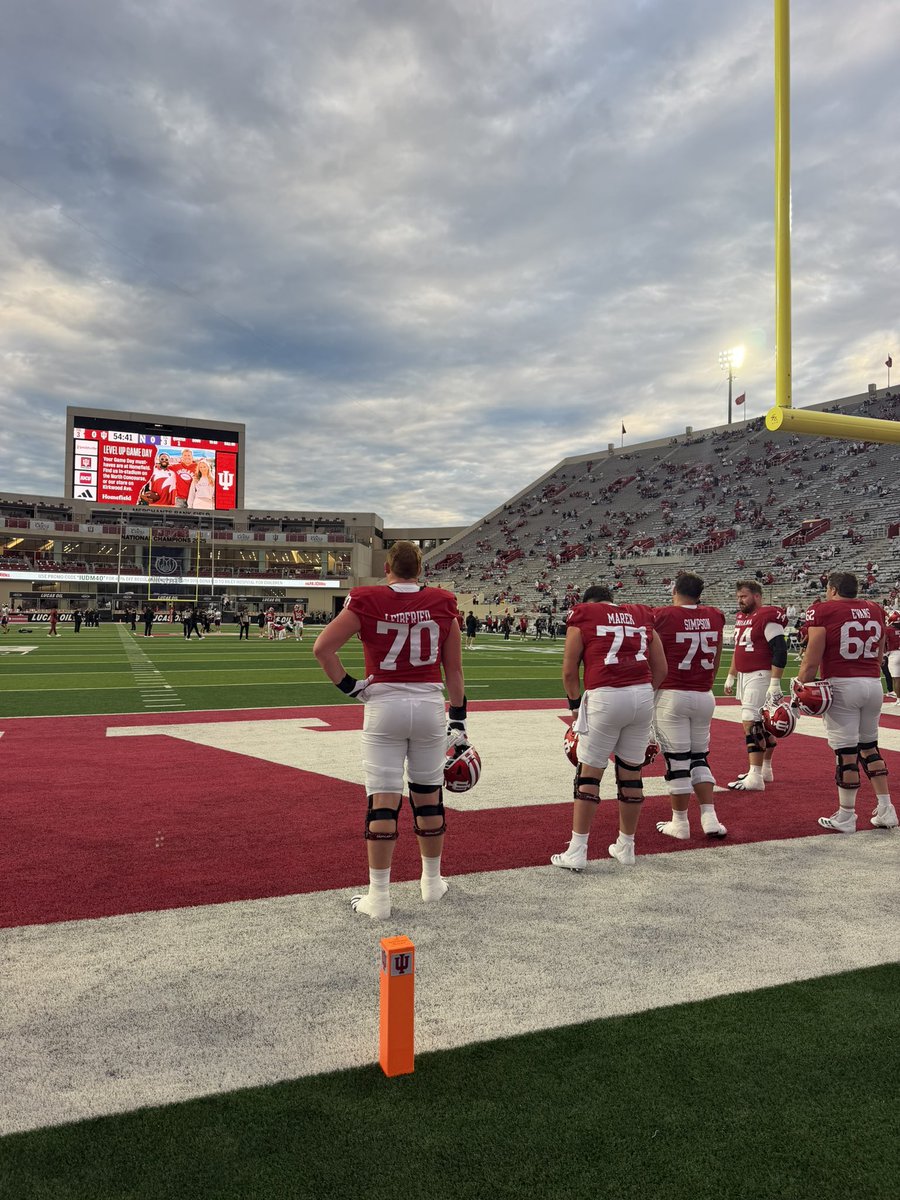 Conorbanks06's tweet photo. At Memorial Stadium for #iufb’s Big Ten opener against Northwestern. I’ll have coverage alongside @NShriberg and @elakai_anela for @ids_sports. https://t.co/ZC2A7N1Jrn