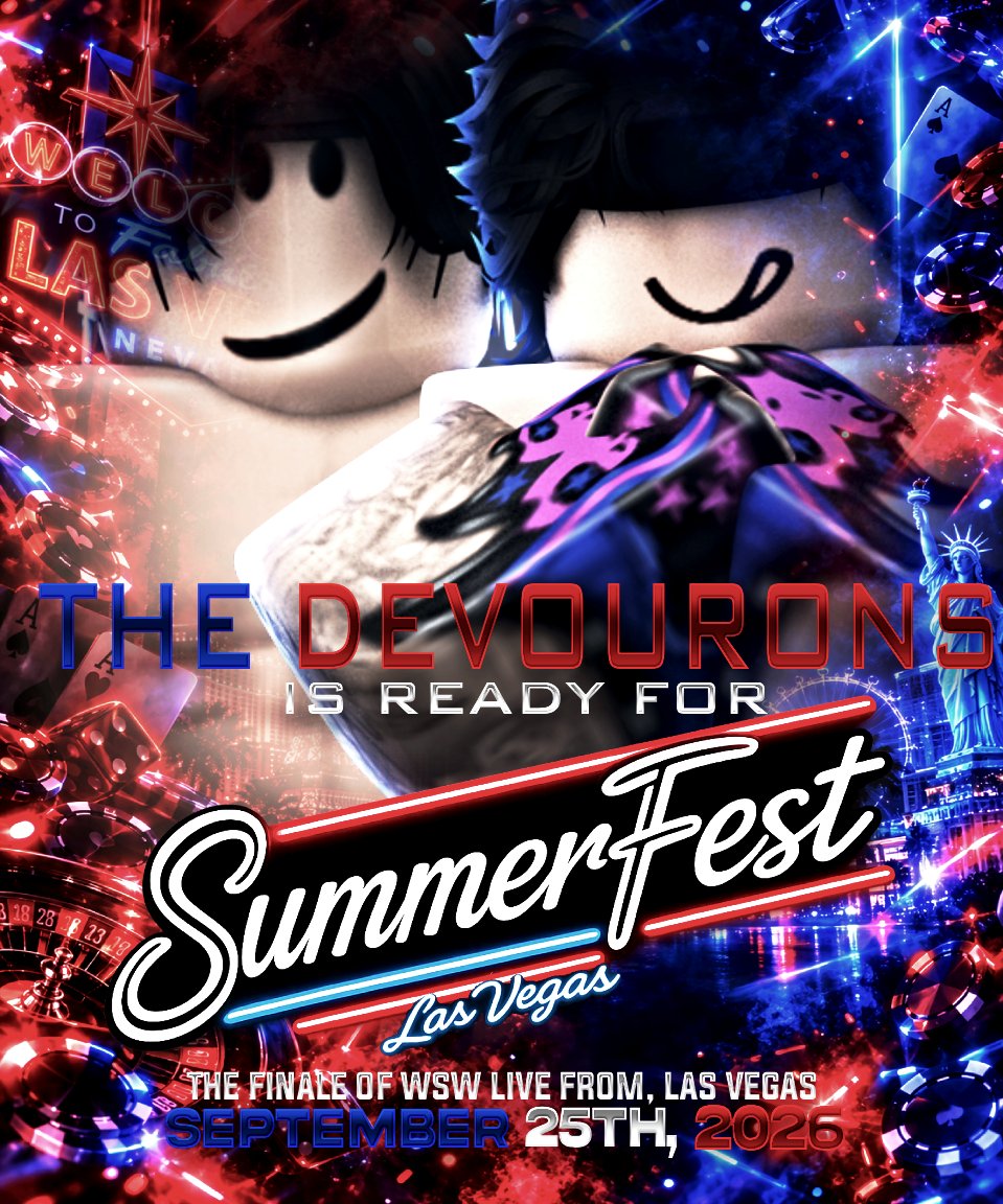TheDevouronsRW's tweet photo. Representing the DEVOURONS, @KonDevouronRW teams up with his mentor, @JayDevouronRW, as they fight for the WSW Tag Team Championships! π
@WSWOnRoblox #WSWFINALE #DEVOURON2026 #ThePulse #GOAT https://t.co/x9Gt7SwvZb