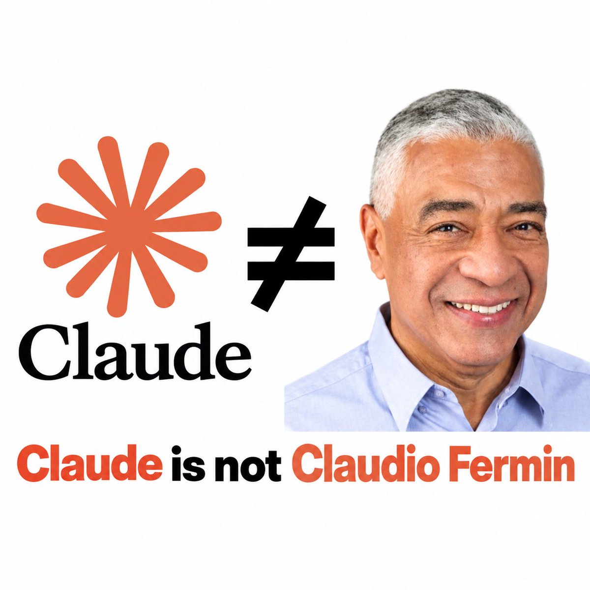 ggangix's tweet photo. Aclaratoria: Claude no tiene nada que ver con Claudio Fermin. https://t.co/RwdvqtibIv