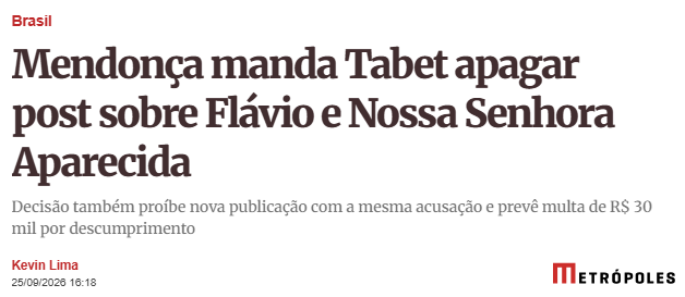cynaramenezes's tweet photo. o tabet falou em "família miliciana" e TODOS os veículos noticiaram a CENSURA de andré mendonça como se ele estivesse falando do flávio, até a revista oeste.
é oficial: família miliciana virou sinônimo de família bolsonaro https://t.co/HPCWzy4d45