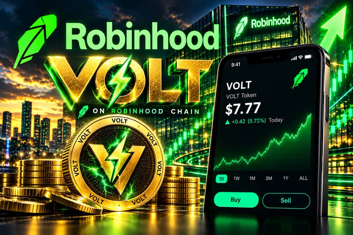 Free_TheGoat's tweet photo. $VOLT just entered the chat. ⚡️
Ξ Ethereum
🟢 Robinhood Chain
Now watch what happens. 🎯
👀⚡ Stay tuned… 🔥

⚡ 777 ⚡ See you in the telegram 😉 https://t.co/WcVzKLjmBo
