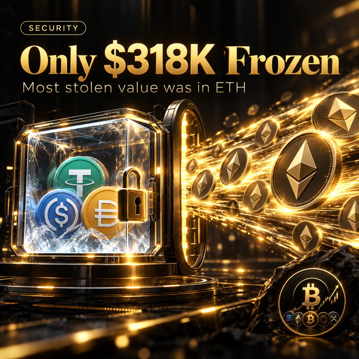 BlockVeyra_'s tweet photo. أكتر حاجة لفتتني في اختراق Bitget مش رقم الـ$351.6M نفسه، لكن إن Circle وTether قدروا يجمّدوا نحو $318K بس من الـstablecoins، بينما معظم الأموال المسروقة كانت ETH ومش قابلة للتجميد بنفس الطريقة.

فرق مهم في تصميم الأصول وإدارة المخاطر.

#Crypto #Security https://t.co/txwUGhGrJY