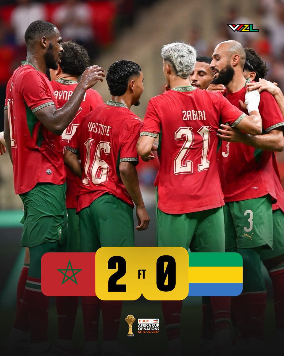 THEFINAL_3R's tweet photo. 🇲🇦 Morocco 2–0 Gabon 🇬🇦

MOROCCO START STRONG! 🇲🇦🔥

A 2–0 victory gives Morocco a winning start to their AFCON qualifying campaign. Two goals, a clean sheet and three points secured! 💪⚽👏

#AFCON #Morocco #Gabon https://t.co/QueEu7oqNw