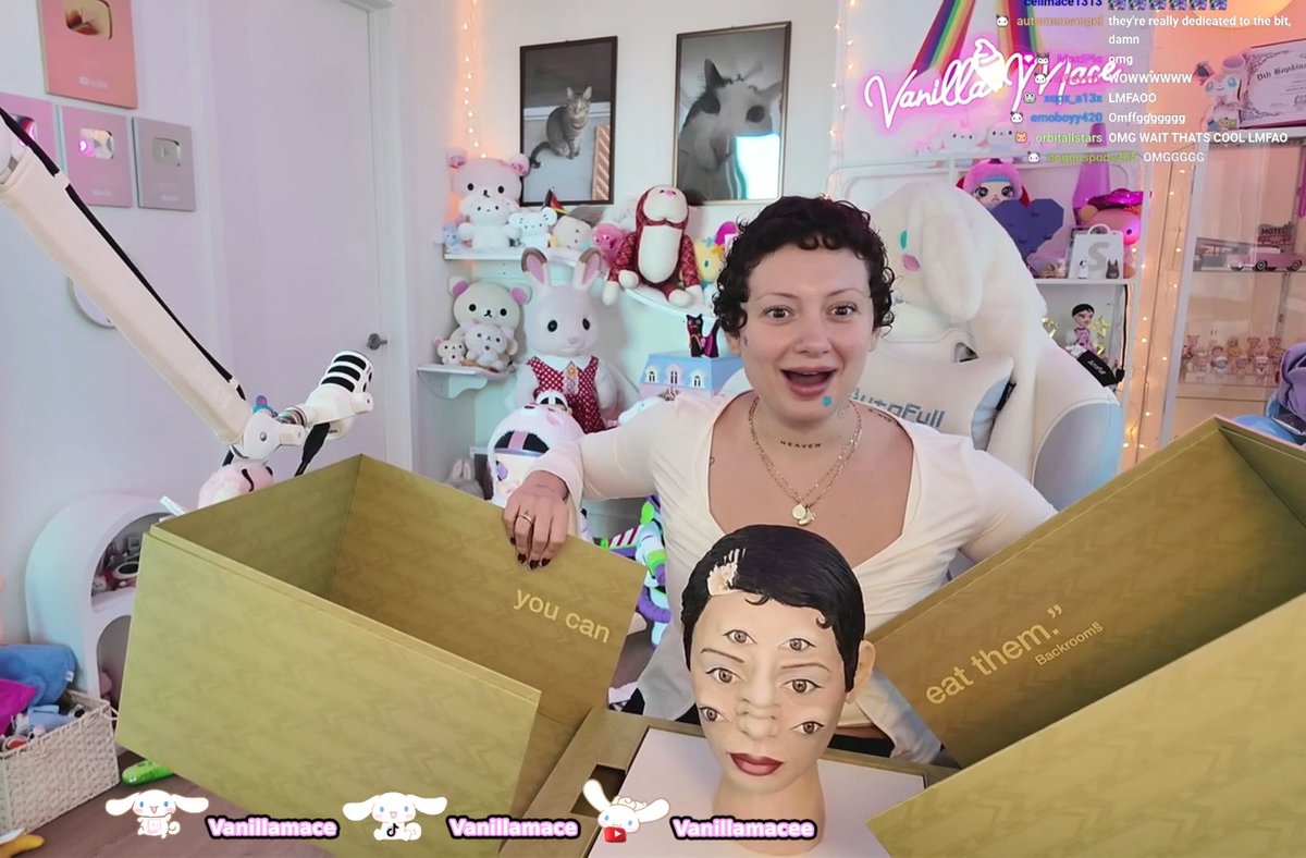 vanillamase's tweet photo. backrooms sent vanilla a cake of her own head https://t.co/R6DlKBHnB5