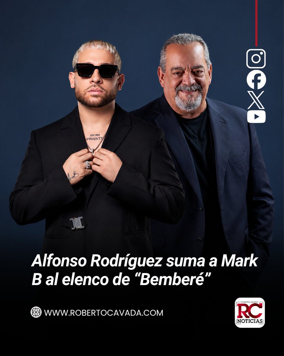 rcavada's tweet photo. Alfonso Rodríguez suma a Mark B al elenco de “Bemberé”
https://t.co/j9XgaUSfwy
#RobertoCavada #RCNoticias #AlfonsoRodríguez #MarkB #Bemberé https://t.co/qahymhIxAP