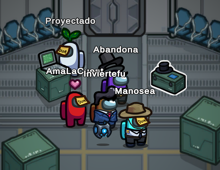 proyectad0s's tweet photo. foto de las cuentas jugando al amongus https://t.co/OFVgonWdre