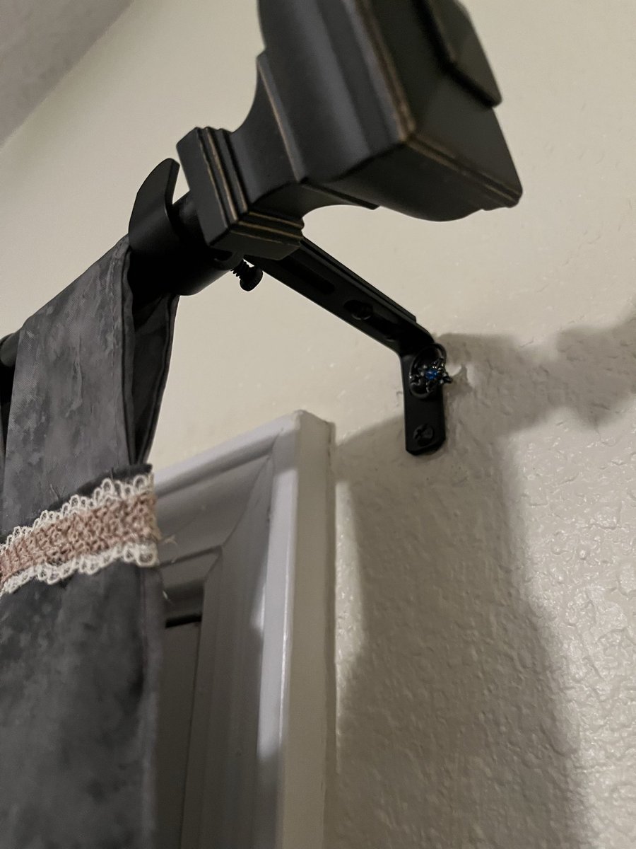 amindccommittee's tweet photo. I am kind of proud of my “girly” tack fix on the curtain hardware I did. Did not have a washer::: (clothes are still clean). I jest. Probably a temporary fix at best. https://t.co/5vLJfA4PKD