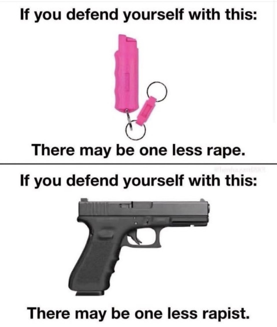 GnosisWolf's tweet photo. Every woman should carry! 💯 https://t.co/MIw7dmYOoe