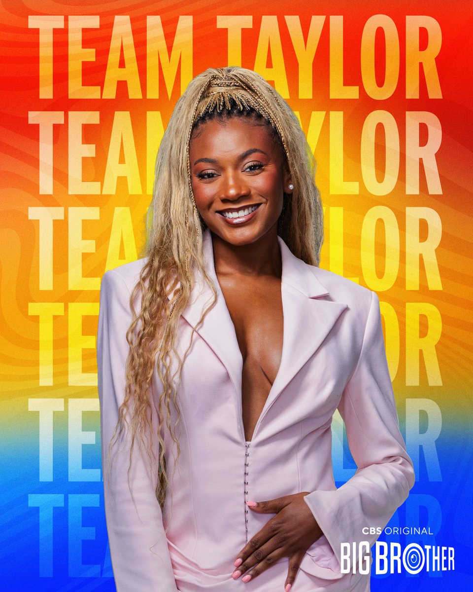 CBSBigBrother's tweet photo. team taylor, this one's for you!!!!  🫵 save it, share it, and rep your girl!!! 💌 #bb28 #bigbrother #teams https://t.co/P4MqWMwgDt