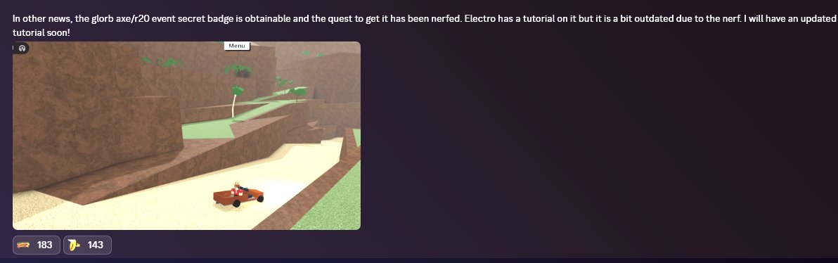 AxlDisclosure's tweet photo. turns out the Lumber Tycoon 2 Quest was nerfed. https://t.co/lMS37bqTKd