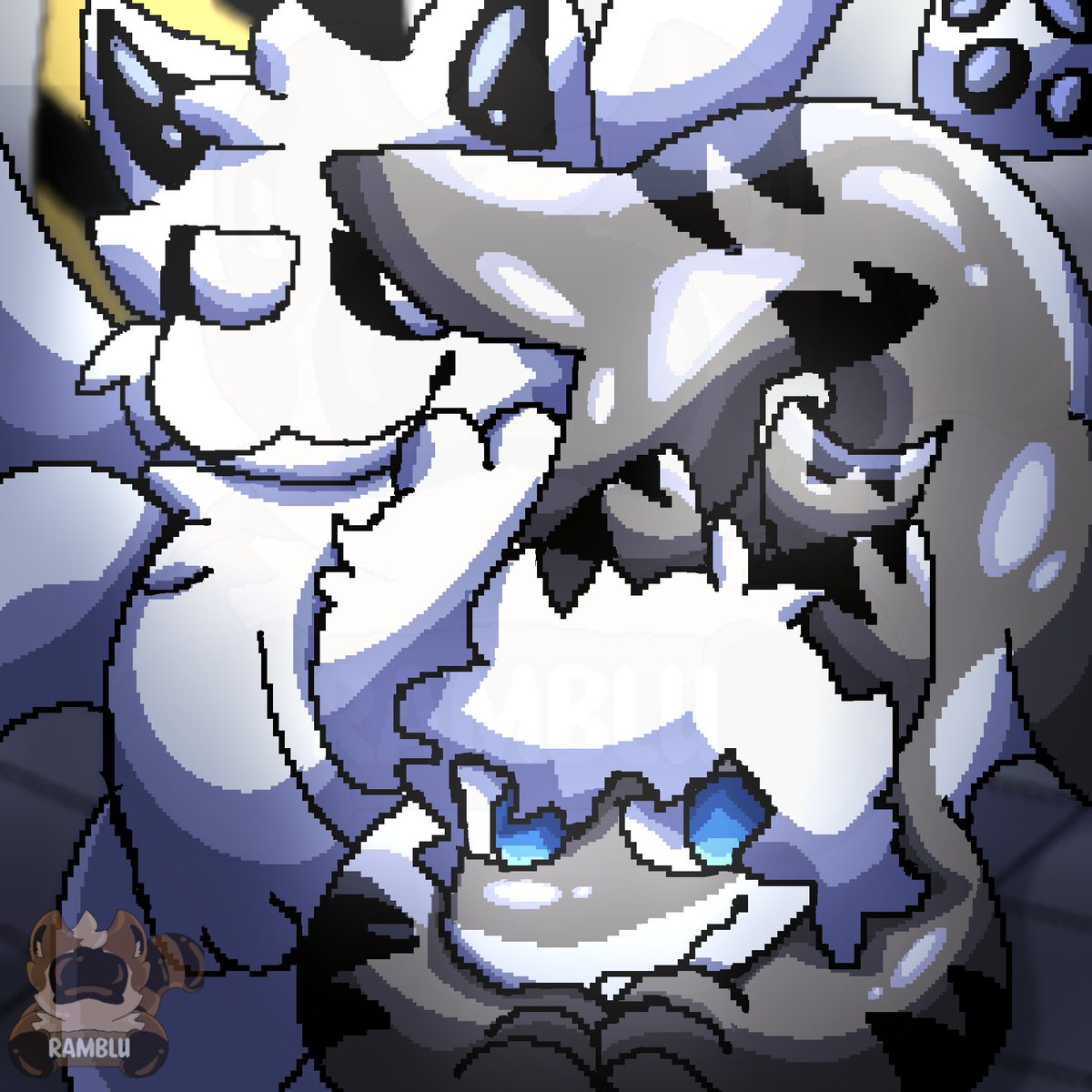 Ramblu_'s tweet photo. ||🦈Aquatic Duo 🦑 🤍||

 #changed #squog #squiddog #tigershark #furry #pixelart #art #digitalart https://t.co/XNM0LlRBr2