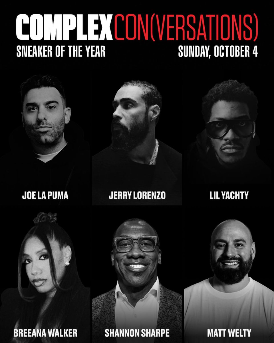 ChefDoomy's tweet photo. Your speakers for the ComplexCon(versations) Sneaker of the Year discussion.

📸: @ComplexCon https://t.co/n5hKri27ra