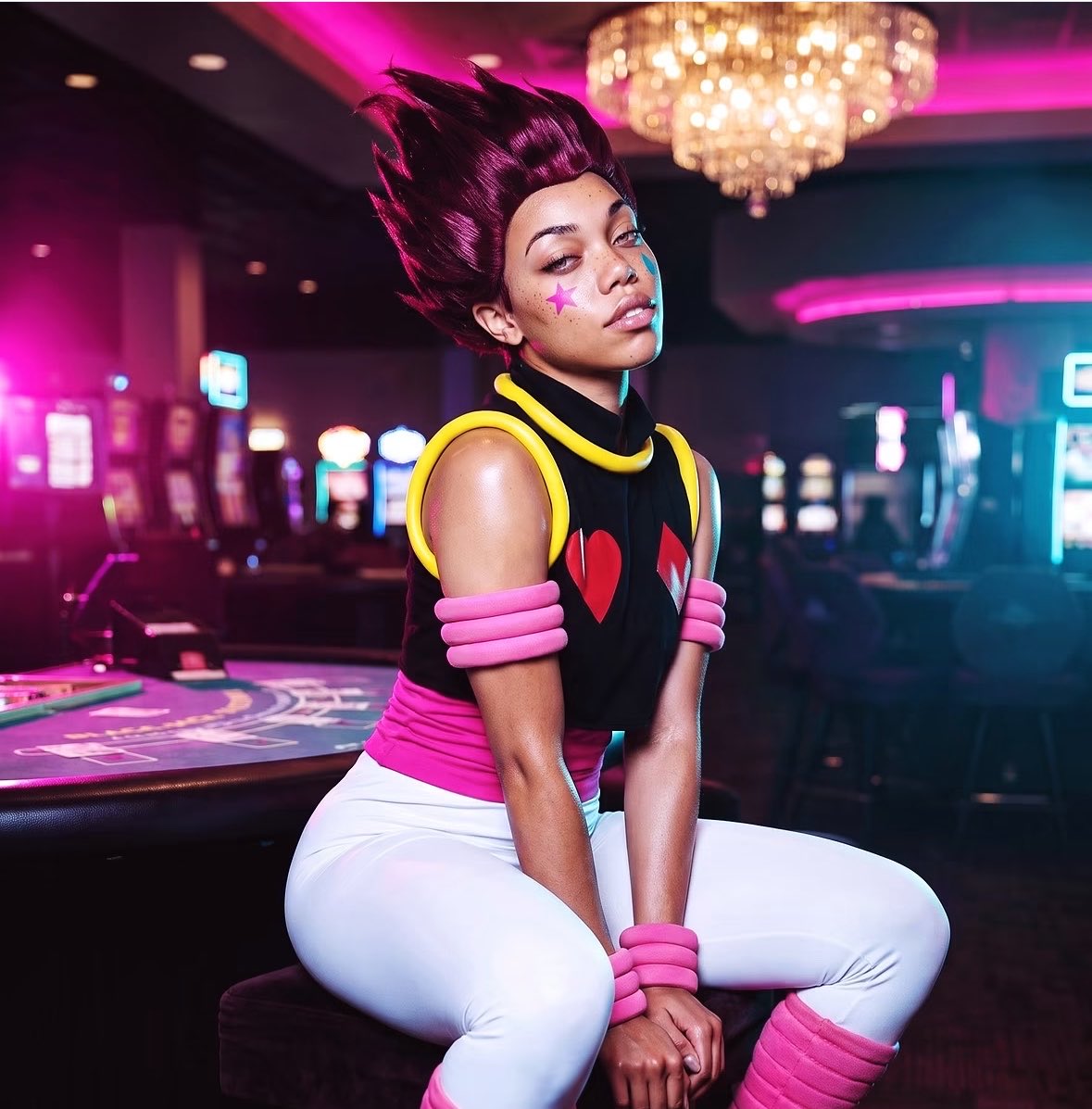 maicocoanut's tweet photo. Soo… we not gone mention how the AI cosplay lowkey stole KieraPlease face?.. not cool. 

I peeped that and i cannot unsee it … hm.. https://t.co/QAcfrSpTdd