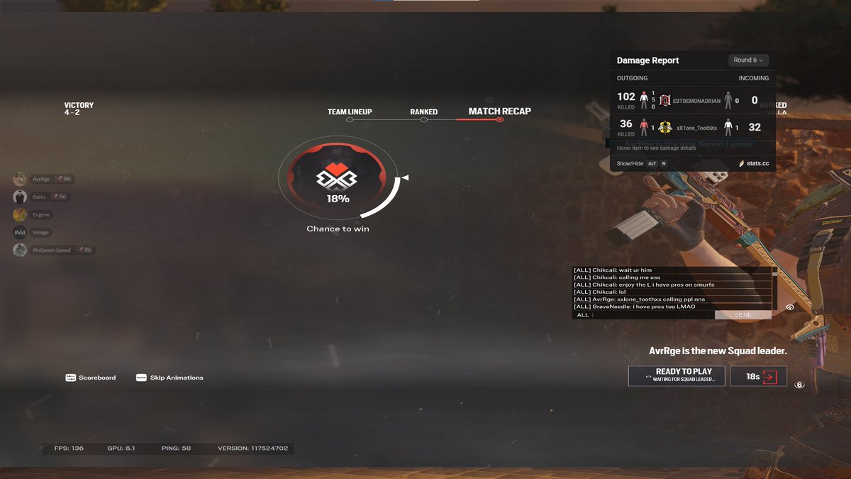 eug7nee's tweet photo. "i have pros on smurf enjoy the L" proceeds to lose @rChikcan https://t.co/qEf1oKhZjV