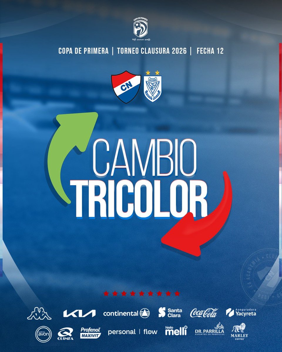 clubnacionalpy's tweet photo. #Clausura2026🏆

✅️ Fecha 12

Cambios

63'

🔽 Richard Prieto 

🔼  Josué Colmán 

🔽  Lucas González 

🔼  Ignacio Bailone https://t.co/vf03ndz5t9