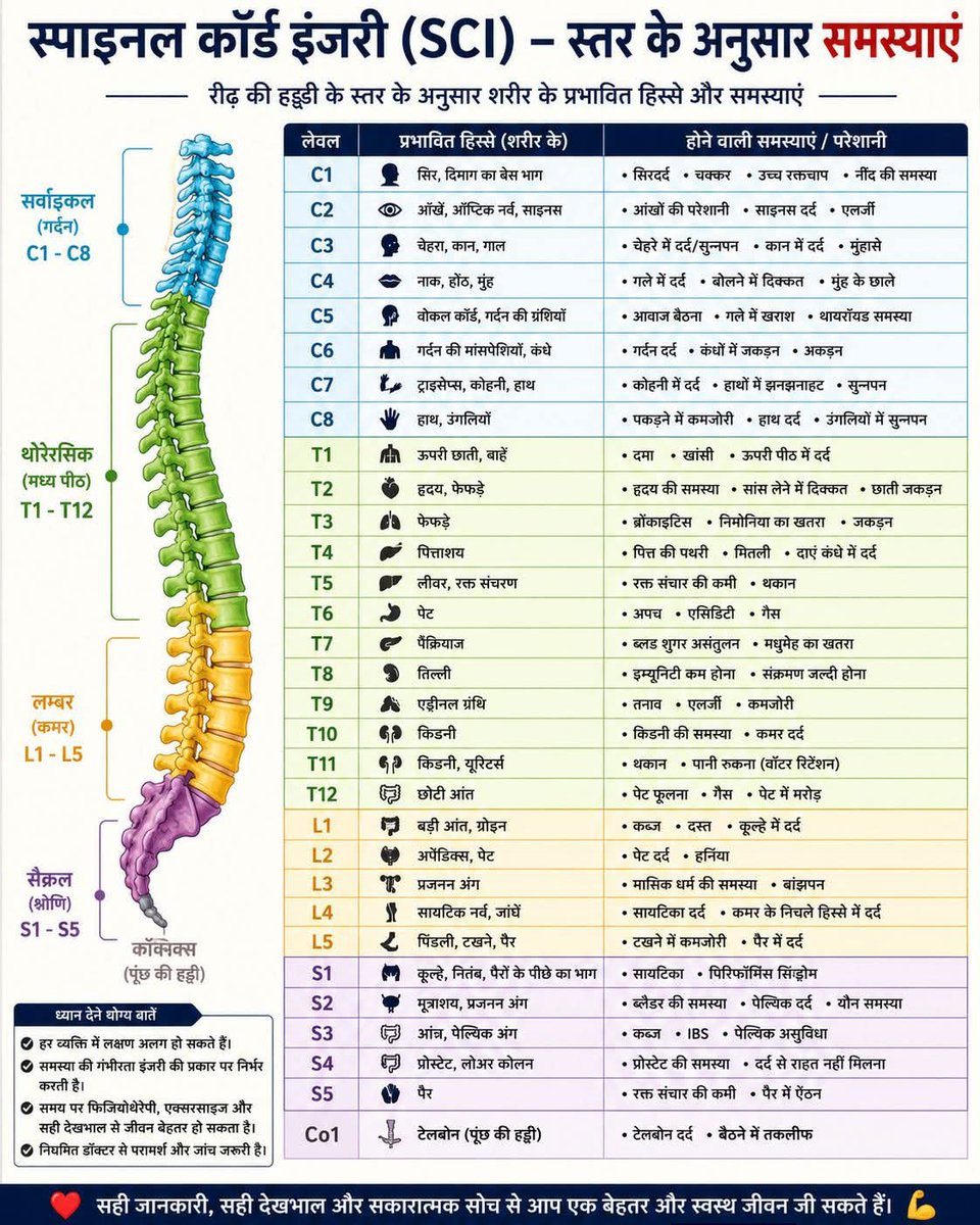 arvindgtt's tweet photo. Spinal cord injury and it's problem.
#twitter #health #Aiims #HealthAwareness https://t.co/g3MsbJJKMi