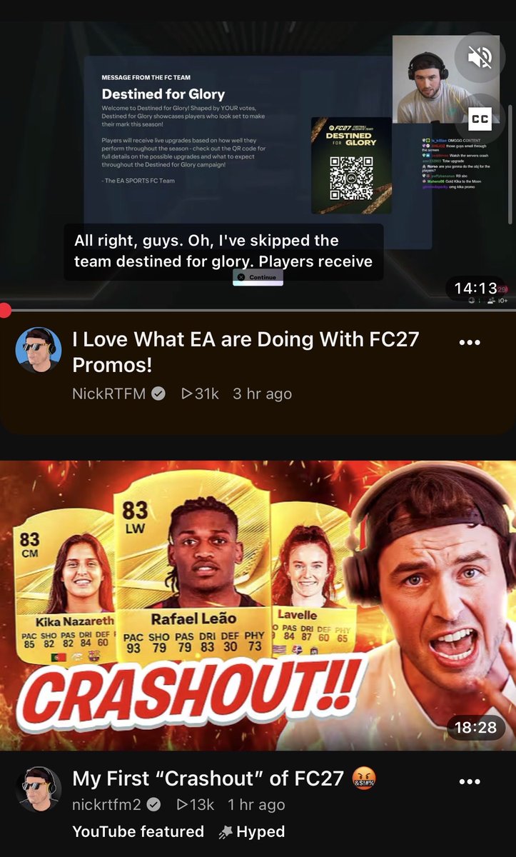 LFC_HarisS's tweet photo. Only @NickRTFM could post a love and hate video of FC27 within 3 hours😂😂 https://t.co/7XckBfx2R2