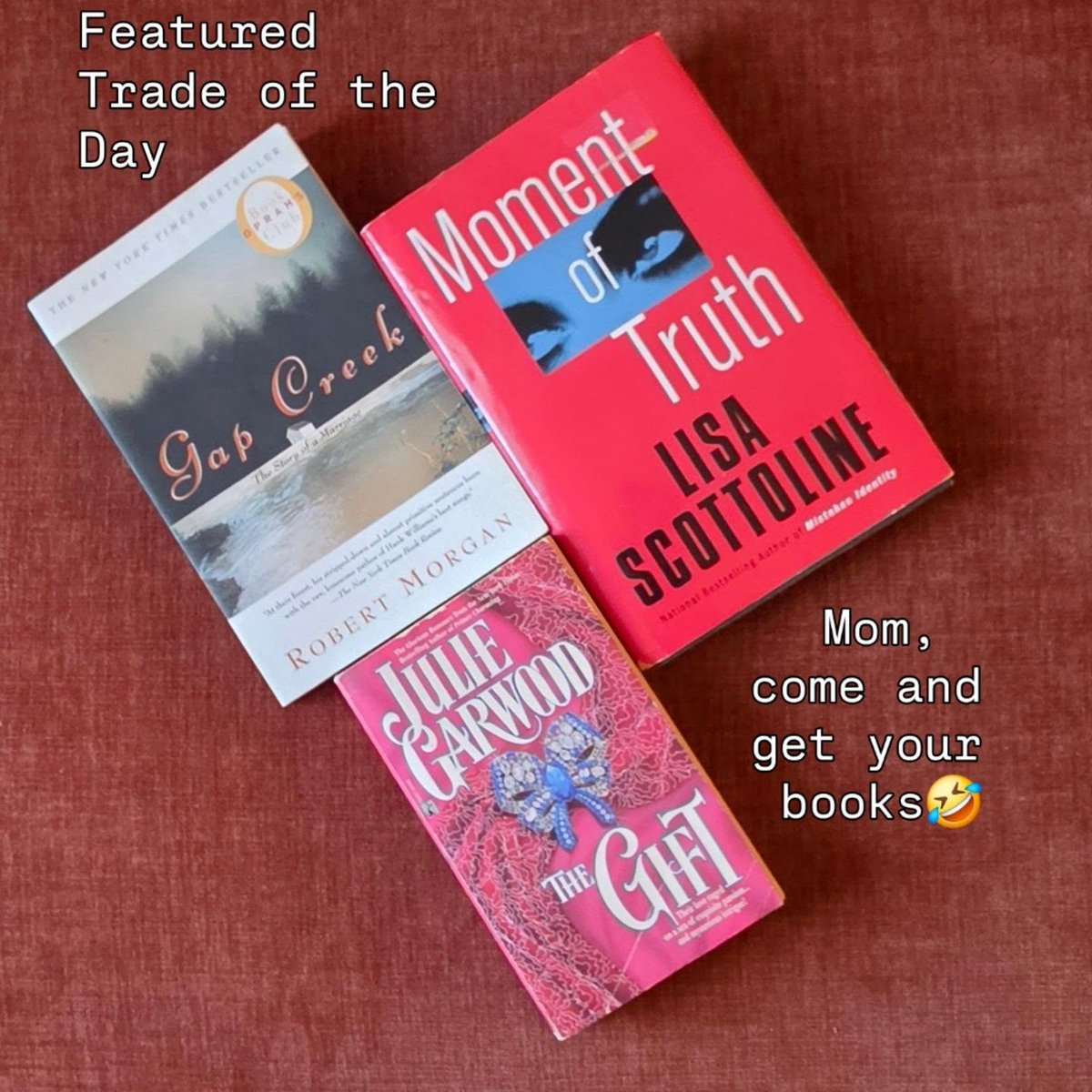 nascimento0987's tweet photo. Mylo’s Trading Post had a “Moment of Truth” today. These books were quite the trade, but may have arrived without their grown-up’s permission. Missing from your household? Send me a message. No judgment, just laughs. https://t.co/10me1BIygi