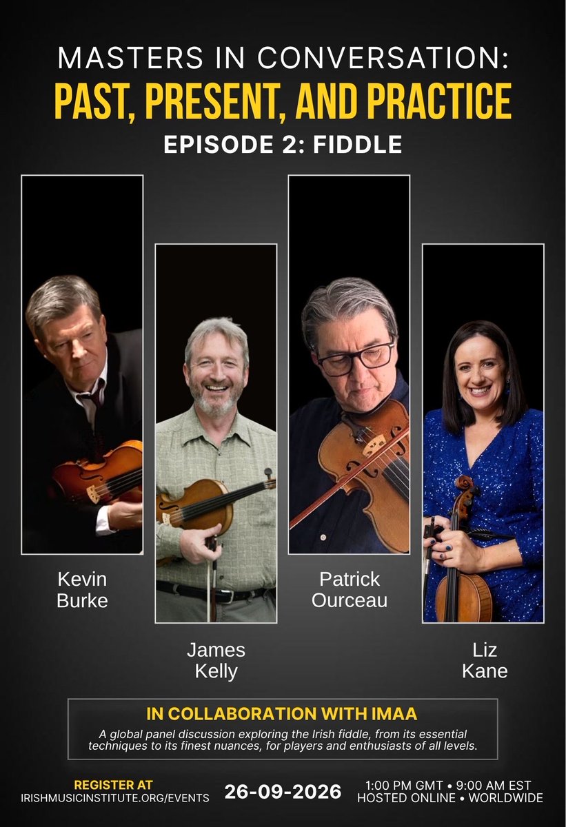 Tabi_Fiddle's tweet photo. 本日9/26 22:00〜（日本時間）にIrish Fiddleのオンラインパネルディスカッションがあるようです。前回のIMAAコラボではFluteでしたがその続きの企画のようです。まだ登録間に合うと思います！
https://t.co/bjeMj9YnBk https://t.co/tC3ZTUYB8p