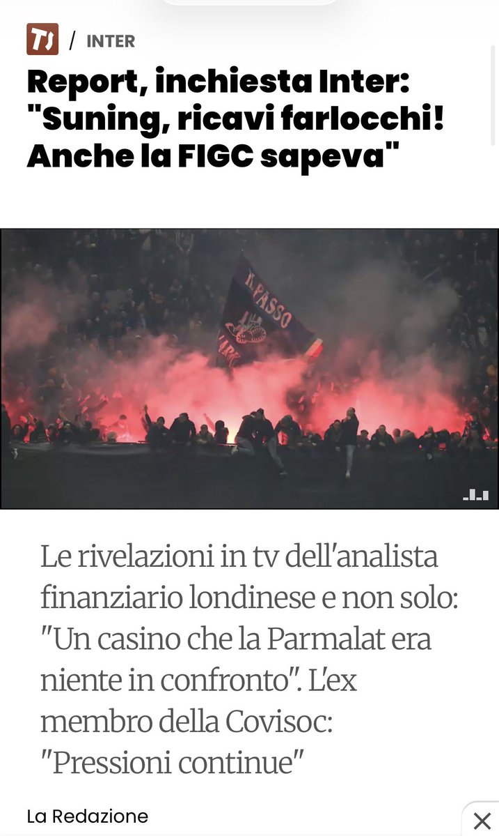 Aldo_DGDM's tweet photo. Un ex membro CoViSoc ammise pressioni per non denunciare sponsorizzazioni farlocche nel bilancio nerazzurro. L’Inter era fallita, non rispettava i parametri UEFA e doveva andare in D. Inoltre le violazioni contestate al City non riguardano il 2023 ma vorrebbero la Champions… https://t.co/TjyfvwcUcw