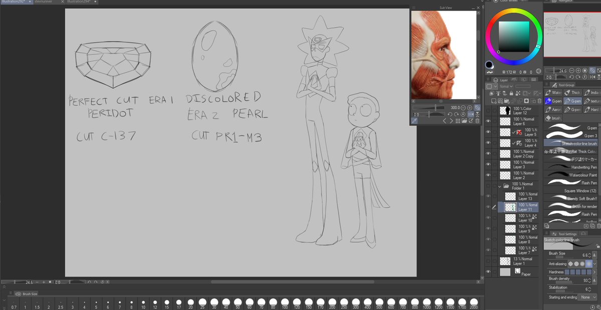 evilatomation's tweet photo. SU au wip stuff https://t.co/nZczrxlEBz