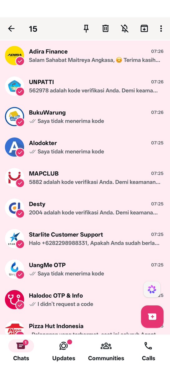 undefinedaries's tweet photo. ada yg kena spam OTP gini jg ga sih #wargadebtfree https://t.co/lFAYhygVNB