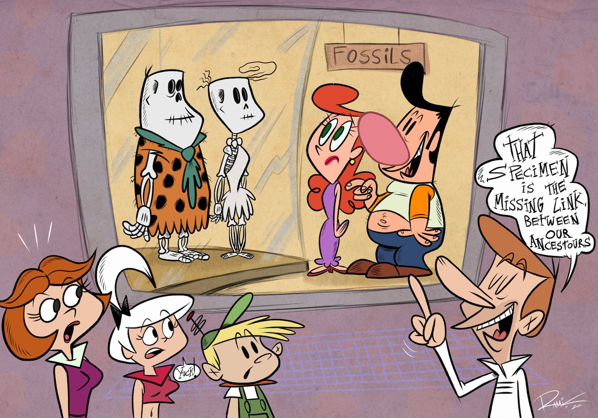 RCaorlin's tweet photo. "Hanna Barbera Nexus" (vignette gag based on a conversation with @smith_john47471). https://t.co/19wABx3DDH