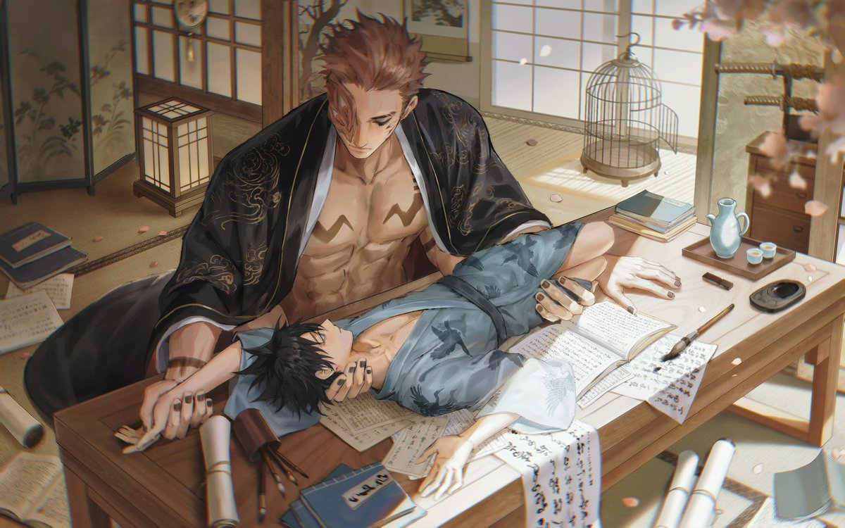 woshihedawei's tweet photo. Collab with @who_wrote_trash! I made the art,  and he wrote the fic. I love the story🥹🥰
#sukufushi #宿伏

https://t.co/rgkGMry5fm

AO3link : https://t.co/crMtb5ukBw https://t.co/sBtW1QV3nS