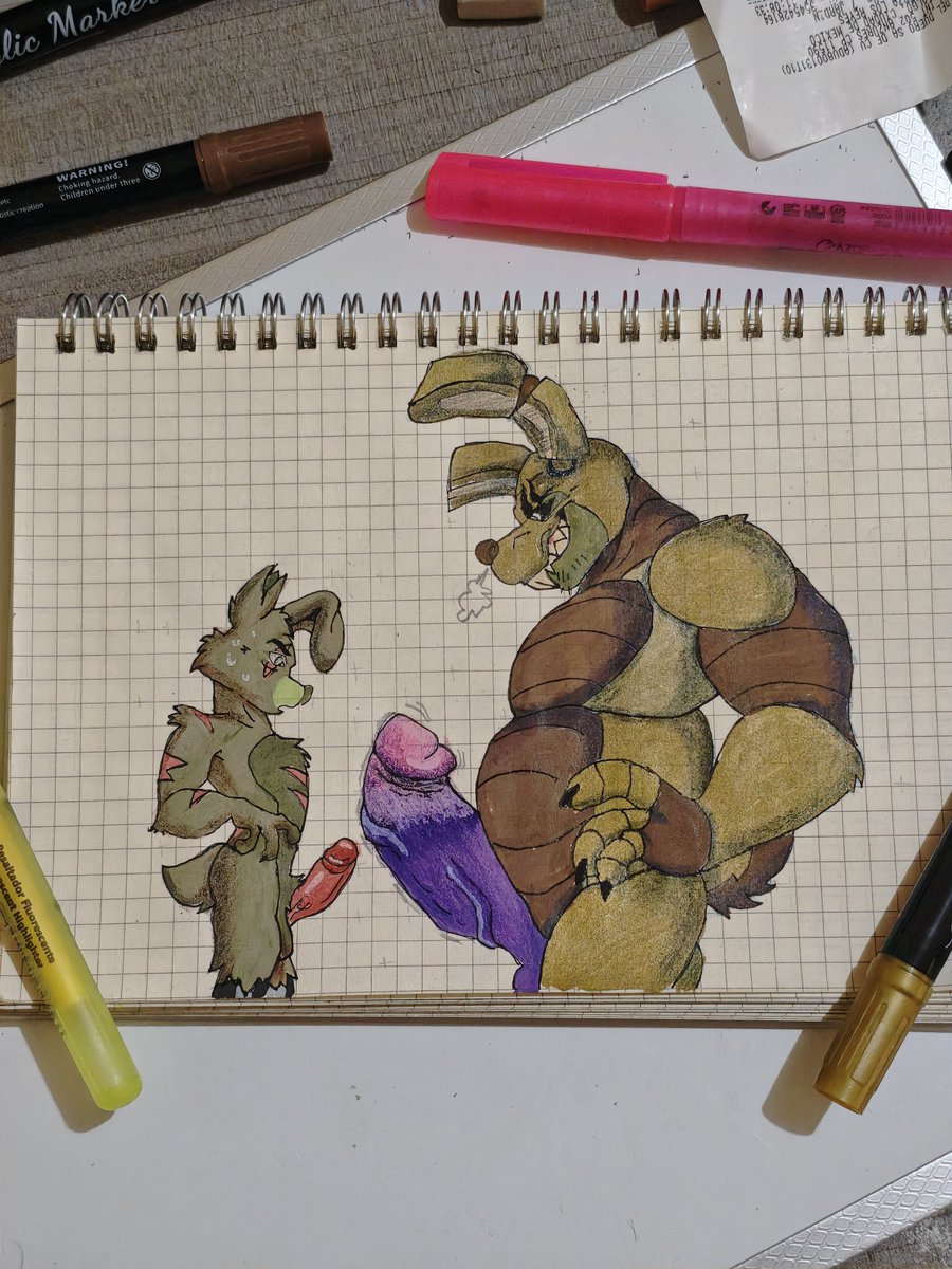Brazzill99's tweet photo. Nunca supe bien cómo darle bien al dorado jsjs 
#furryartㅤㅤㅤ #springtrap #nsfwㅤㅤ https://t.co/OveSJZz5J0