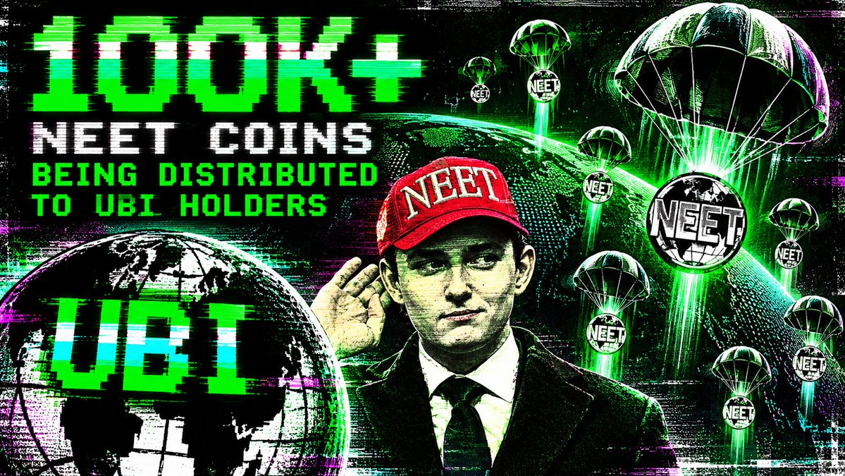 UBIxNEET's tweet photo. THE NEET PRINTER IS ON. 🖨️
Over 100,000 solana:Ce2gx9KGXJ6C9Mp5b5x1sn9Mg87JwEbrQby4Zqo3pump being distributed directly to $UBI holders.
No job. No boss. Just benefits.
$UBI × $NEET
Get paid to exist. https://t.co/aUblbYJdwb