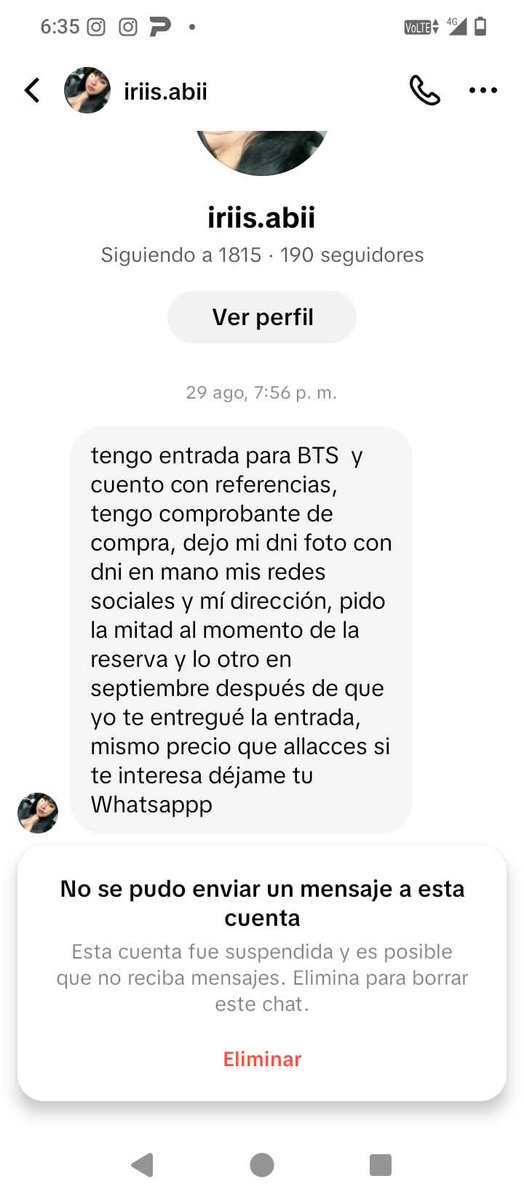 Sabrinagxuzu's tweet photo. @mandattorip Hola Pía me ayudarías a escrachar a alguien más de 50 armys estafó porfavor! https://t.co/Vb2dJ9MAdo