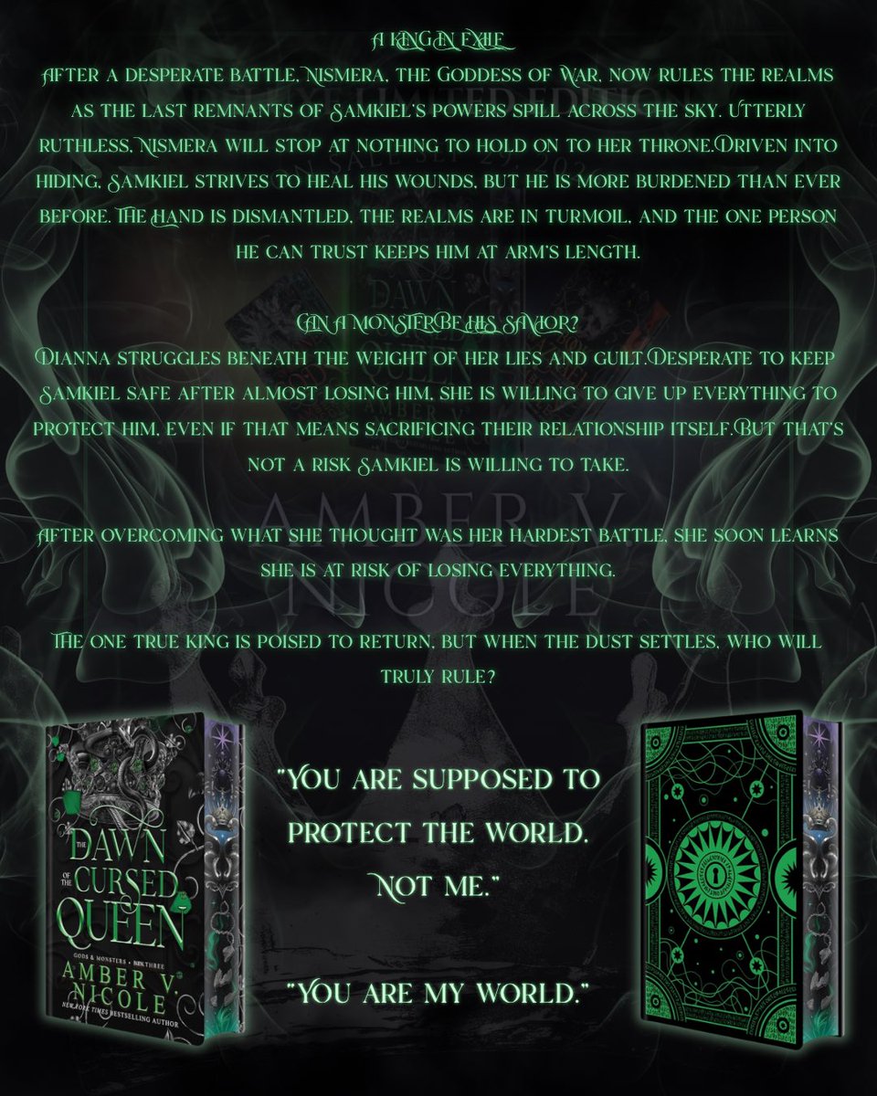 Literary_Sweets's tweet photo. Are you ready for the next Deluxe Edition in the Gods &amp; Monsters series by Amber V. Nicole? 

The deluxe hardcover of Dawn of the Cursed Queen is coming September 29, 2026 &amp; it’s going to be just as stunning as the first two. 

Grab yours while you can! 

#books #kensingtonbooks https://t.co/B7UlY5aRz6