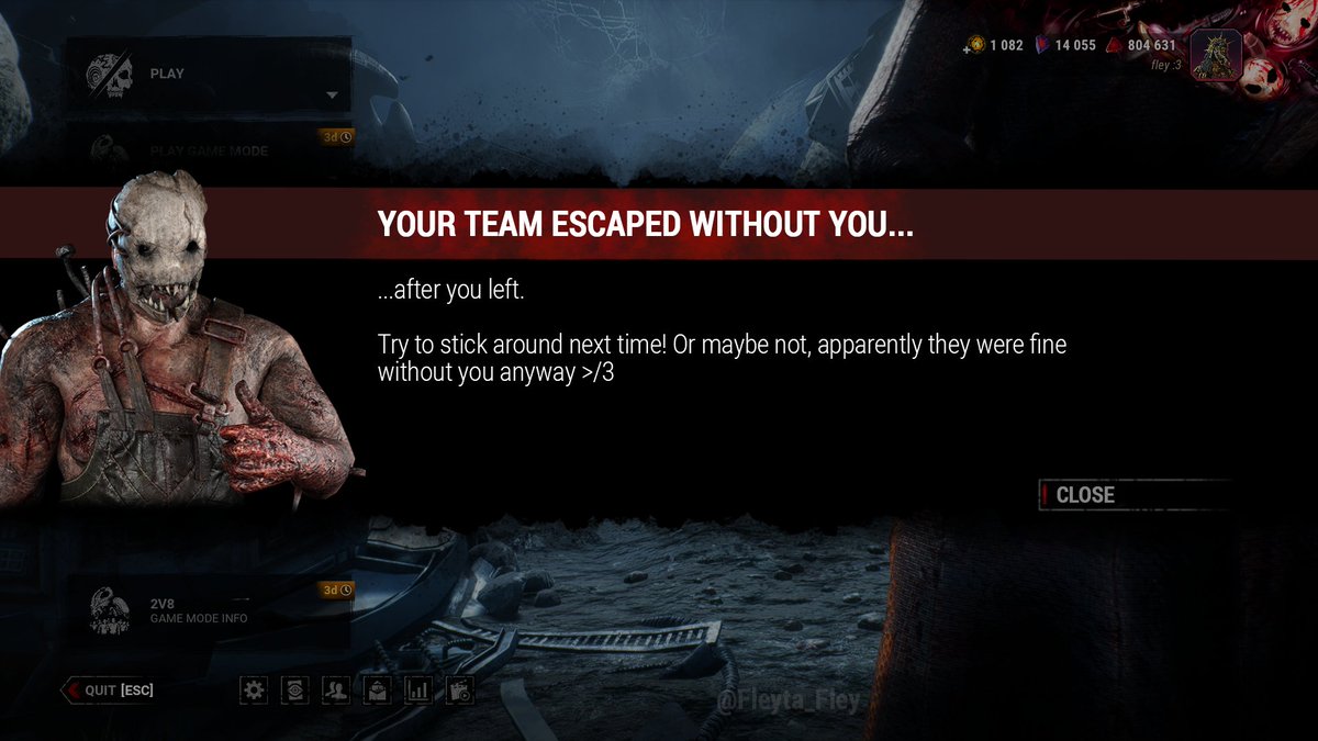yelfUWU's tweet photo. I opened Dead by Daylight and saw this message. Did anyone else get it?? 😭😭😭😭 https://t.co/aoNhxntt9A