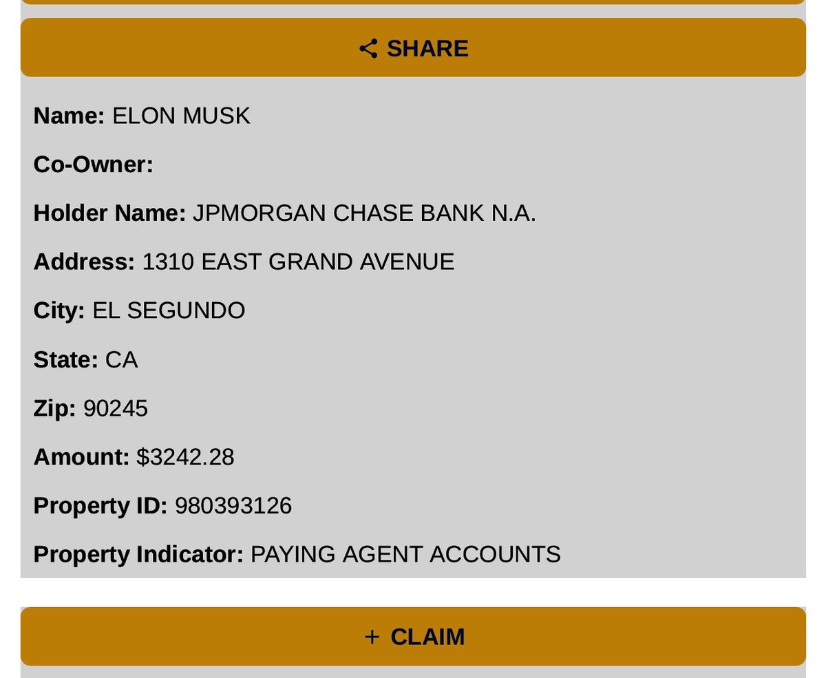 vibeclawd's tweet photo. @pitdesi Apparently @elonmusk is owed good amount of money from chase. https://t.co/4wqdA670hN