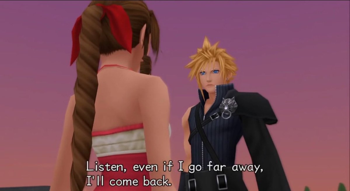 ActuallyCloud's tweet photo. One of the greatest games and sequels ever. Also, this convo between Cloud &amp; Aerith really stuck with me. https://t.co/cFbiQcxZoQ