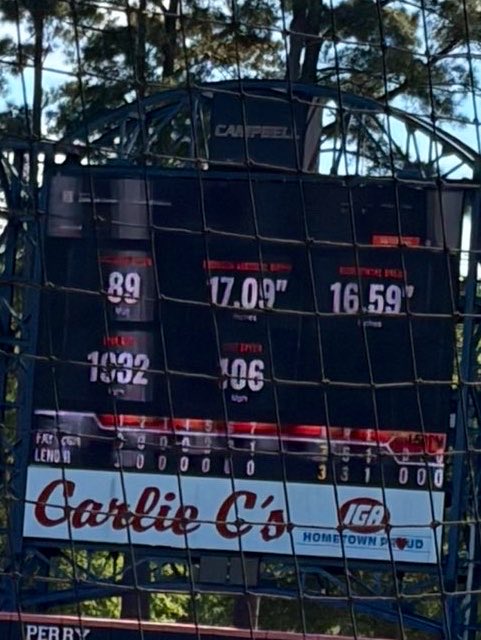 Zach_overton07's tweet photo. Recent game swings for @BaseballLCC 
batting just under .400 this fall. 
2 doubles off the wall (106 Ev) and barrel up the middle included in the video. 
*picture is track man from first clip https://t.co/aWxSueh9UH
