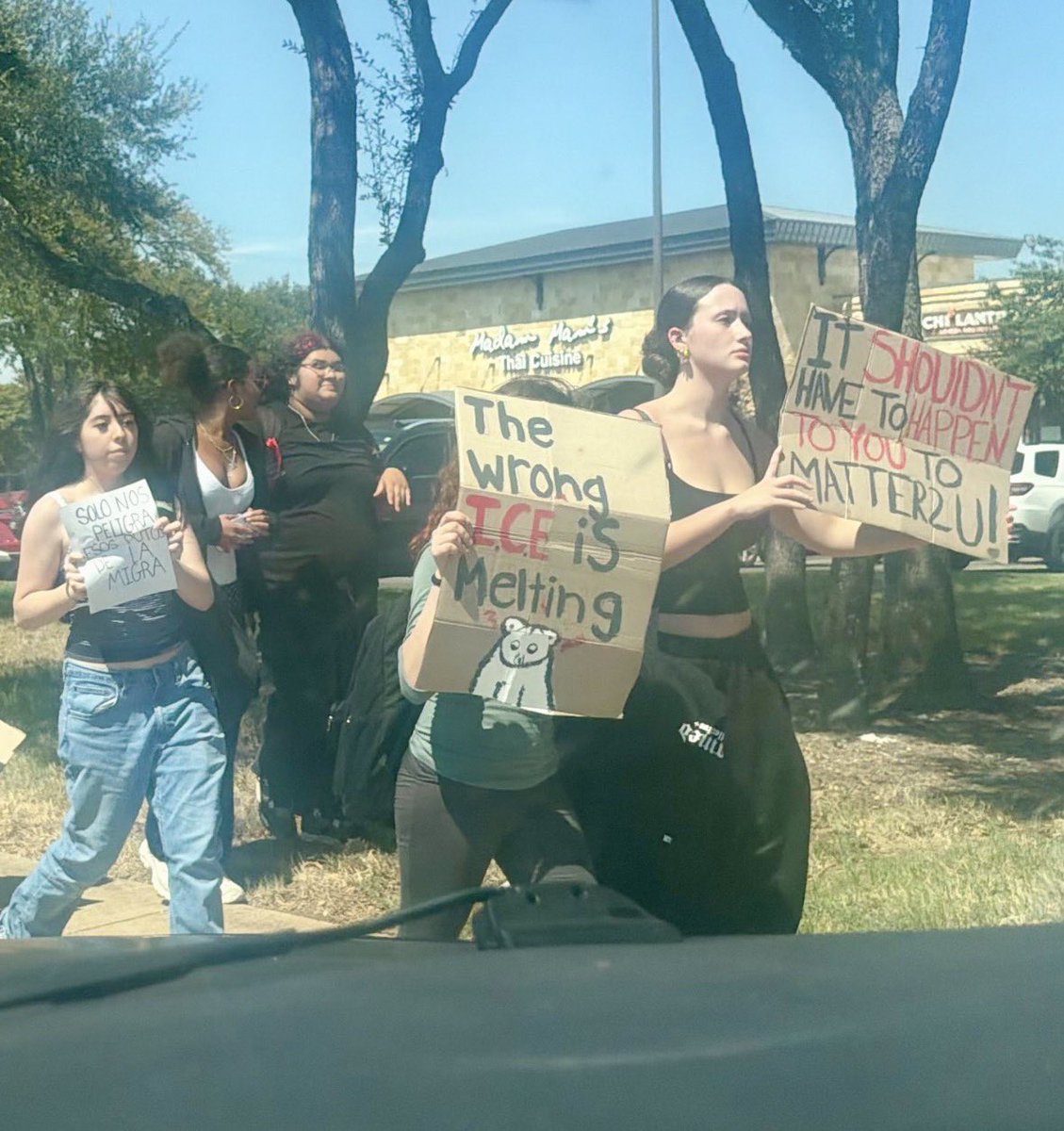 TPPF's tweet photo. Exhibit A: Austin ISD students staged a walkout today.

The schools could easily stop them.

They choose not to when it supports their political agenda. https://t.co/o0MHmEuXE4