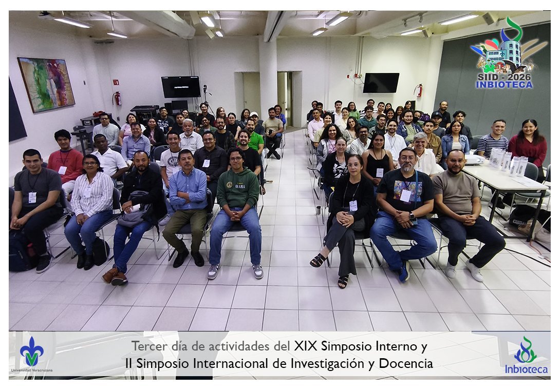 inbioteca's tweet photo. Finalizó el XIX Simposio Interno y II Simposio Internacional de Investigación y Docencia del @inbioteca #OrgulloUV #UniversidadVeracruzana
https://t.co/w3qJO9a76r https://t.co/sS8xtHyfwn