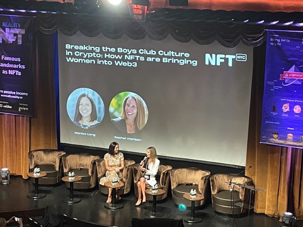 MonicaLonng's tweet photo. My first @NFT_NYC officially in the books! Through conversations both on and off stage, in official venues and side dinners, I’ve been ruminating on what qualities are imperative for NFTs to succeed into the future. 🧵... https://t.co/DjOWpFmrFJ