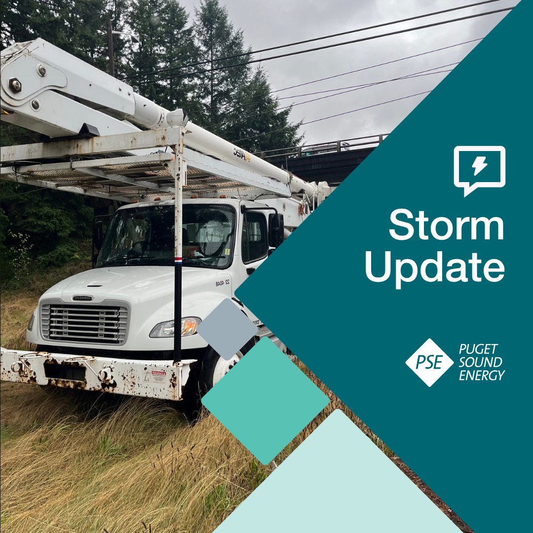 PSETalk's tweet photo. Stronger-than-forecast winds &amp; trees with full foliage caused widespread outages, with Thurston County seeing the biggest impact. Crews are working to restore a transmission outage that impacted 3 substations, &amp; are assessing damage &amp; restoring power as stormy weather continues. https://t.co/LadzqGlcSv