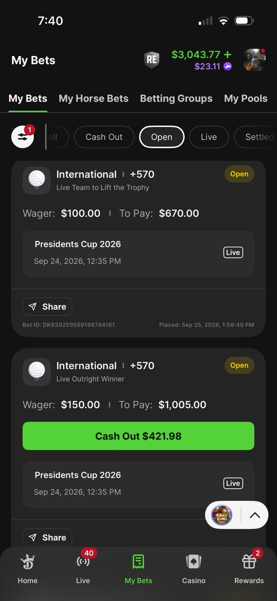 Hunter_Lee72's tweet photo. @BrianKirschner_ Anyone who watches golf and bets on golf would have bet on the internationals, no surprise 😳 https://t.co/geGSfyerda