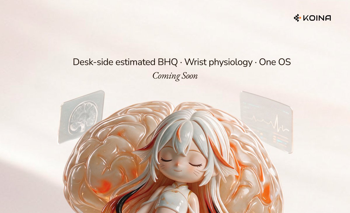 KOINA_official's tweet photo. Meet KOINA — the Agentic Health Vitals OS.
We track you with a daily brain score and a daily body score, then turns both into one actual thing to do next.
Coming soon. Stay tuned.
https://t.co/Bfu5v6IRFb
#AgenticHealth #HealthOS #KOINA