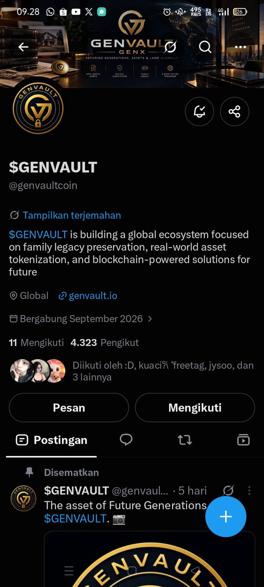 0xsarr's tweet photo. @DeFiRobinVerse @genvaultcoin Genvault https://t.co/9IaY1N3ShV