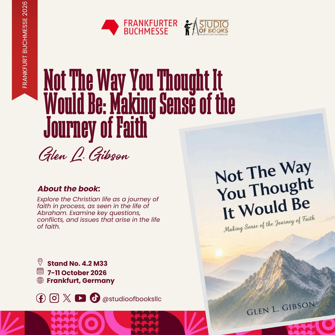 studioofbooks's tweet photo. The spotlight is on "𝒩𝑜𝓉 𝒯𝒽𝑒 𝒲𝒶𝓎 𝒴𝑜𝓊 𝒯𝒽𝑜𝓊𝑔𝒽𝓉 𝐼𝓉 𝒲𝑜𝓊𝓁𝒹 𝐵𝑒" by Glen L. Gibson!

This October, the book will be part of Studio of Books’ featured collection at Frankfurt Book Fair 2026 https://t.co/FQ44aMEL2L