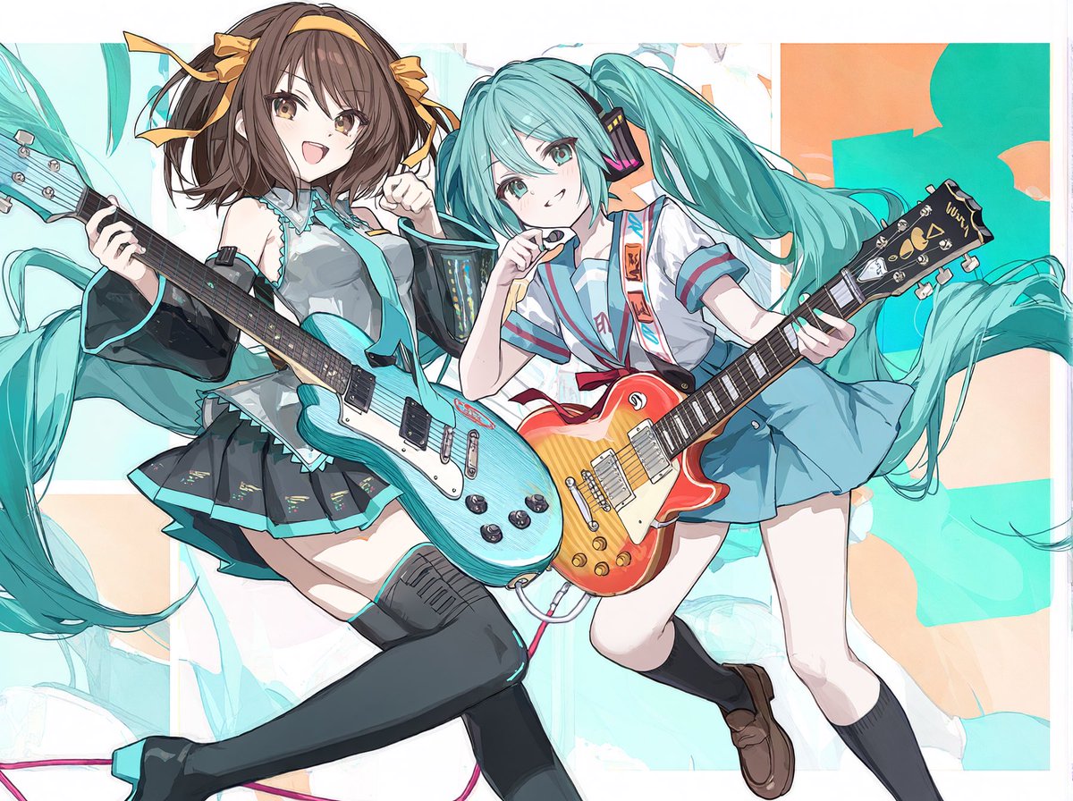 popo_Art_Miku's tweet photo. 初音ミク✖️涼宮ハルヒ https://t.co/waSnDSOP6D