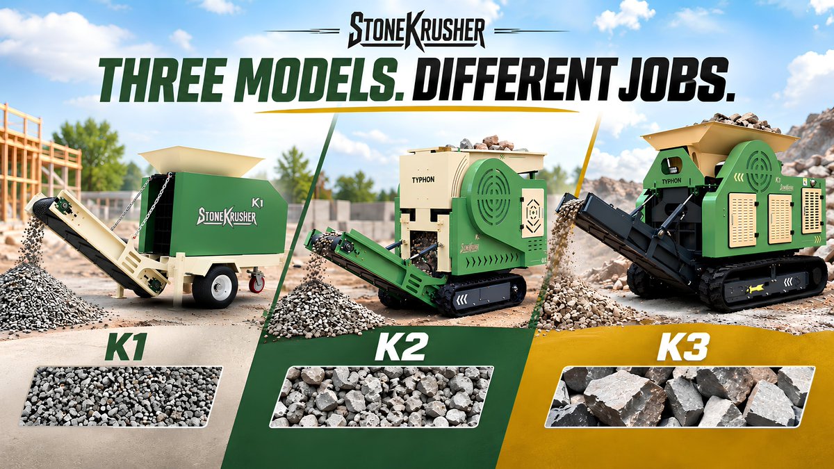 MachineryLoader's tweet photo. 🚜 STONEKRUSHER | THREE MODELS. DIFFERENT JOBS.

📞 Phone: +1 213-214-2203

🛒 TYPHON STONEKRUSHER K1: https://t.co/c2br3PAUVj

🛒 TYPHON STONEKRUSHER K2: https://t.co/vZlpTMLoRJ

🛒 TYPHON STONEKRUSHER K3: https://t.co/ibOzi1KdzN

#MachineryAsiaOnline #TYPHONMachinery https://t.co/f6wXaXyswc