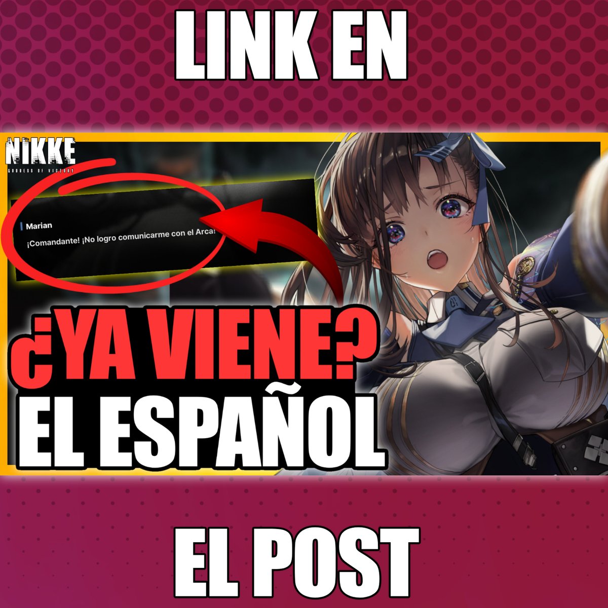 Kami9871's tweet photo. ➡️¿¡NIKKE en ESPAÑOL!?

Hace 4 Meses hice posts en todas mis redes de que la Comunidad Hispana había iniciado una Petición para que Shift Up/Level Infinite agregaran el Español al Juego, y... Recientemente se ha descubierto que DENTRO de los Archivos de NIKKE (Esto revisado en la versión de PC) se  ENCUENTRAN TEXTOS en ESPAÑOL.

Con este descubrimiento se sabe que han traducido prácticamente TODO el juego, incluidos Menús e interfaces, aunque hay algunos Eventos que todavía no tienen traducción o no se han encontrado esos archivos.

Quién ha hecho éste descubrimiento (A quién le pedí permiso para hacer un vídeo) y yo, intuimos que probablemente darán un Anuncio Oficial para el Aniversario, pero ya veremos.

➡️➡️VÍDEO MOSTRANDO lo ENCONTRADO y CÓMO se FORZARON los TEXTOS en NIKKE PC: https://t.co/NavNrhPlLS

#NIKKE #ニケ #니케