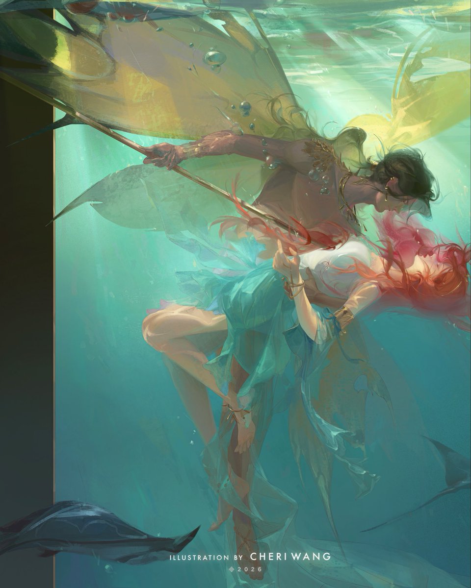 cheriwang1888's tweet photo. #oc The painting is called Sashimi. https://t.co/qrX3wtyCOQ