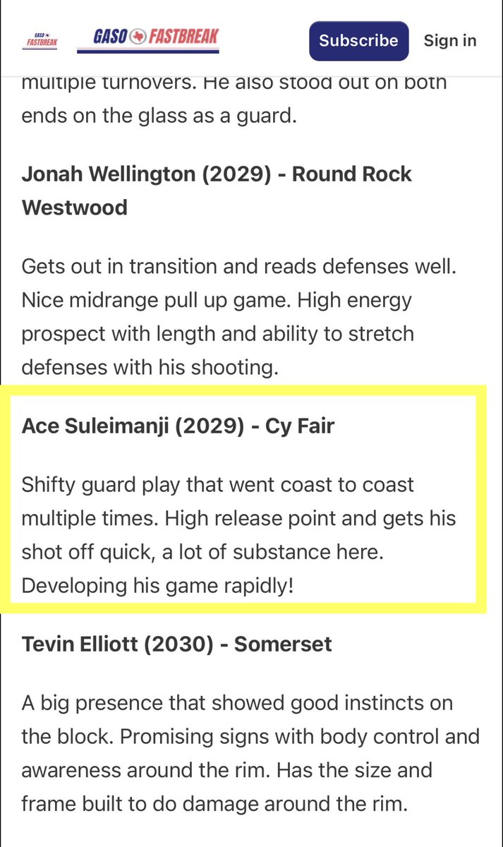 AceSuleimanji's tweet photo. Thank you to the GASO staff @GASOBlue, @GASOLyndon, @mtimminshoops for the opportunity and experience at the 2026 Next Gen Showcase. I learned a lot. https://t.co/I26hirVb20